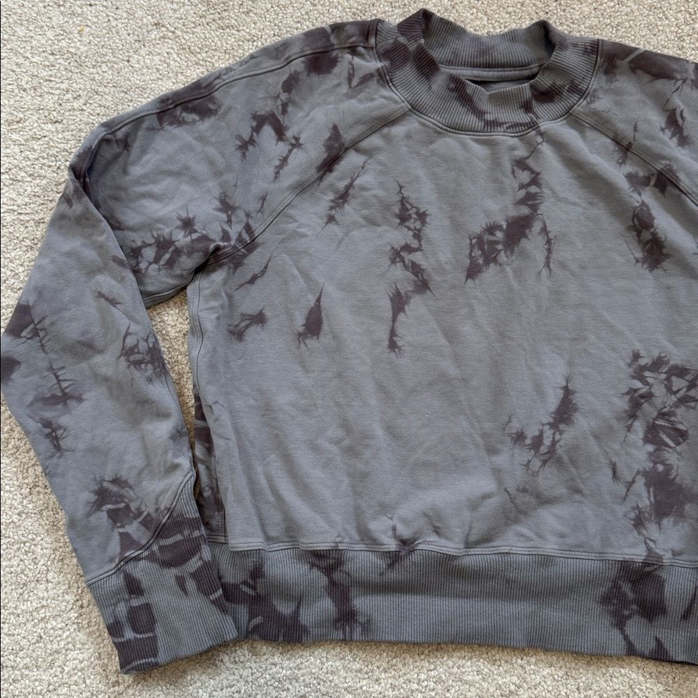 lululemon Ready To Roll Cropped Crew Neck Sweater Shibori Mauve Sz4